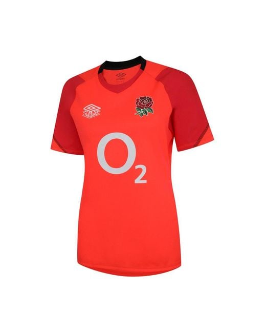 Umbro Red England Rugby 21/22 Pro Training Jersey