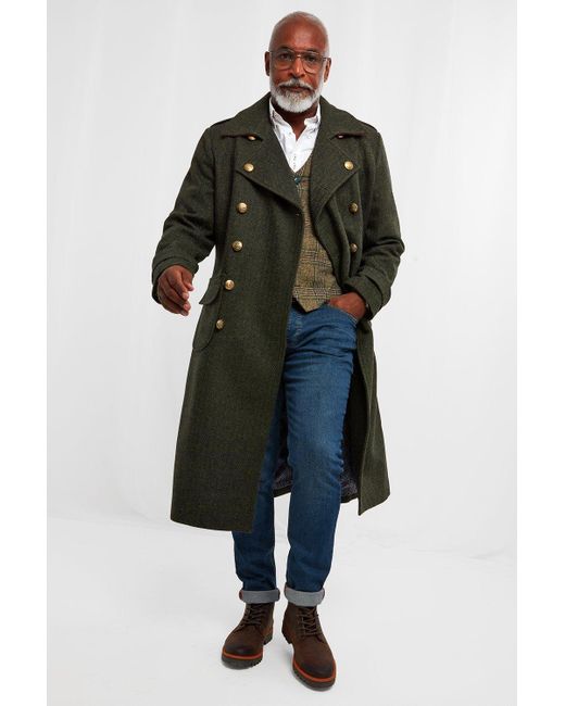 Joe Browns Green Marvellous Military Coat for men