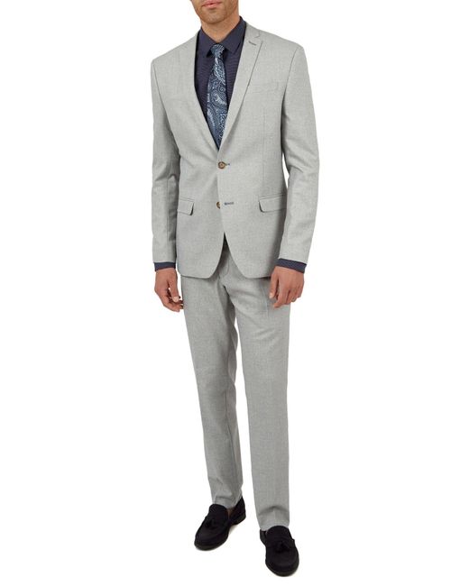 Limehaus Gray Texture Slim Suit for men