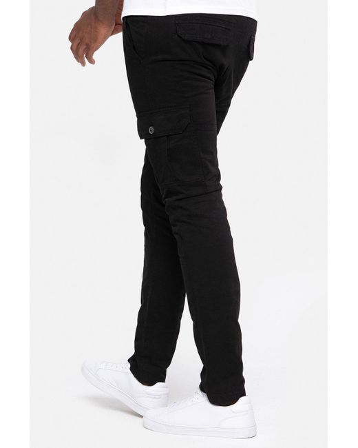 Threadbare Black 'urban' Cargo Trousers for men