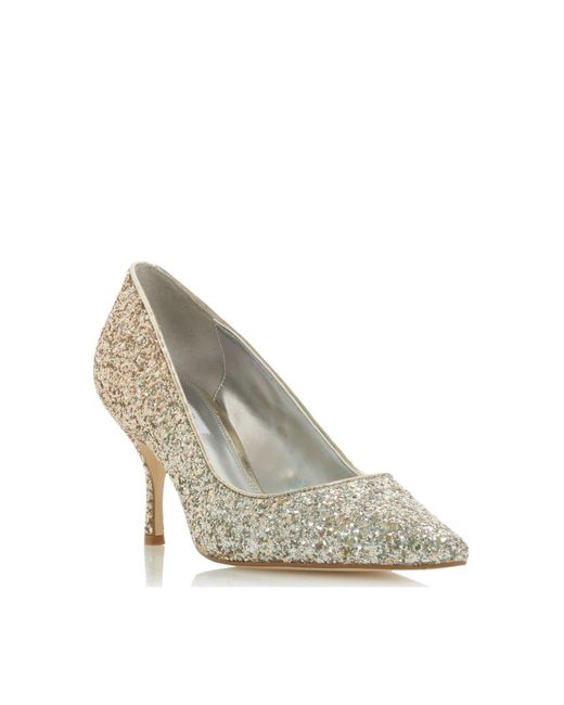 Dune White 'bedazzling' Court Shoes