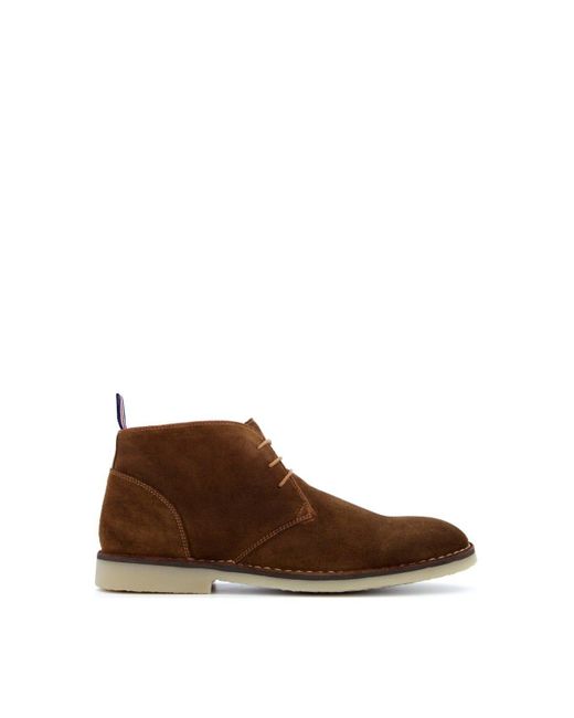 Dune Brown 'cash' Lace Up Chukka Boots for men