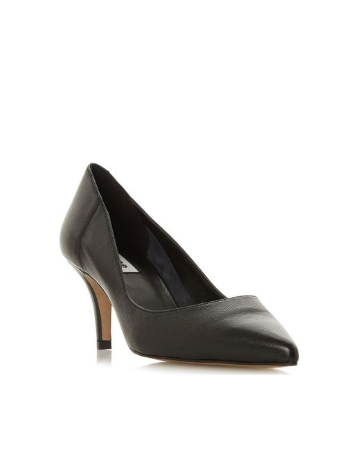 Dune Black 'andra' Leather Court Shoes