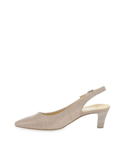 Gabor White 'hume 2' Slingback Court Shoes