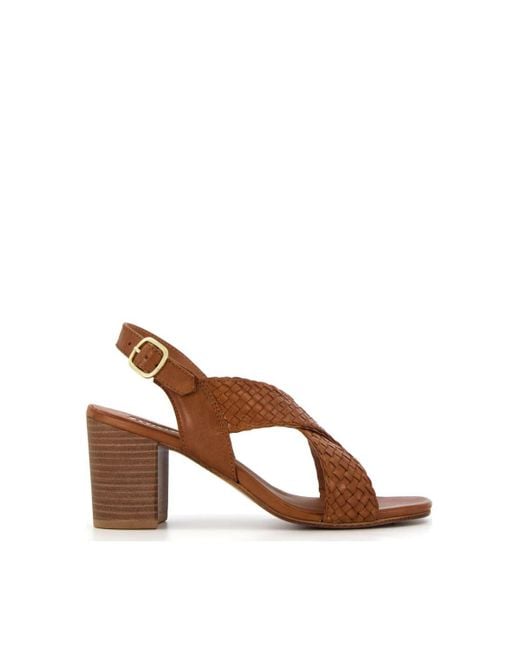 Dune Brown 'jenies' Leather Sandals