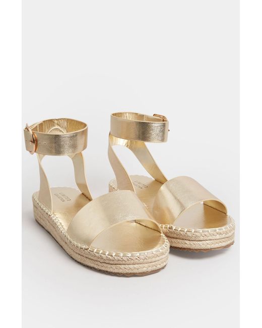 Yours Metallic Extra Wide Fit Espadrilles