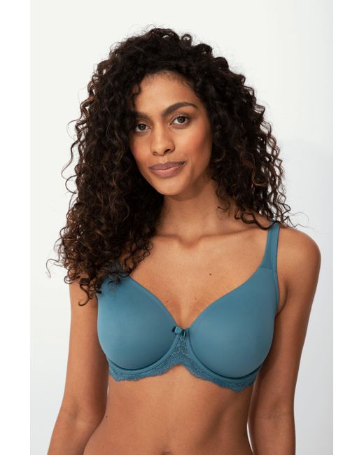 Gorgeous Blue Dd+ 2 Pack Moulded Lace Wing T-shirt Bra