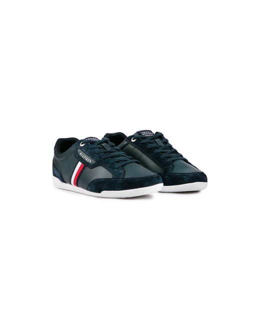 Tommy Hilfiger Blue Core Corporate Leather Trainers for men