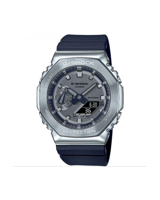 G-Shock Blue Stainless Steel Classic Analogue Quartz Watch - Gm-2100-1aer for men