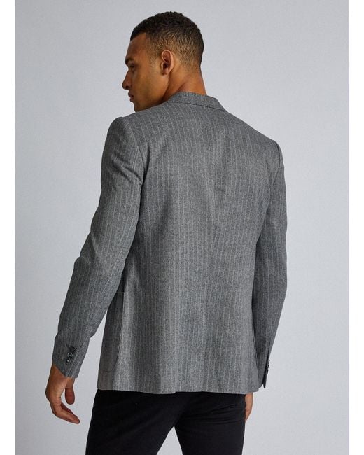 Burton Gray Grey Chalk Stripe Blazer for men