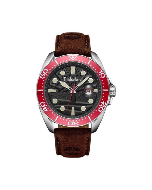Timberland Red Stainless Steel Fashion Analogue Quartz Watch - Tbl.22306br for men