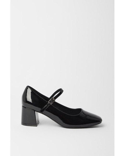 PRINCIPLES Black : Carmen Square Toe Mary Jane Court Shoes