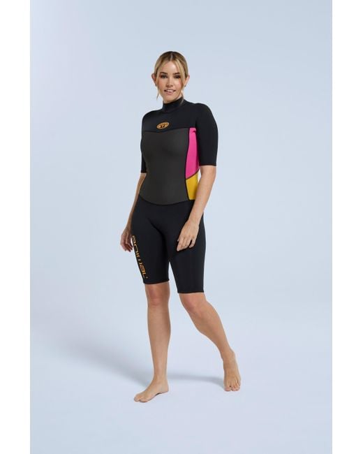 Animal Black Nixie Classic Shorty Wetsuit Durable Summer Surfing Suit