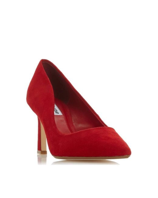 Dune Red 'angel' Suede Court Shoes