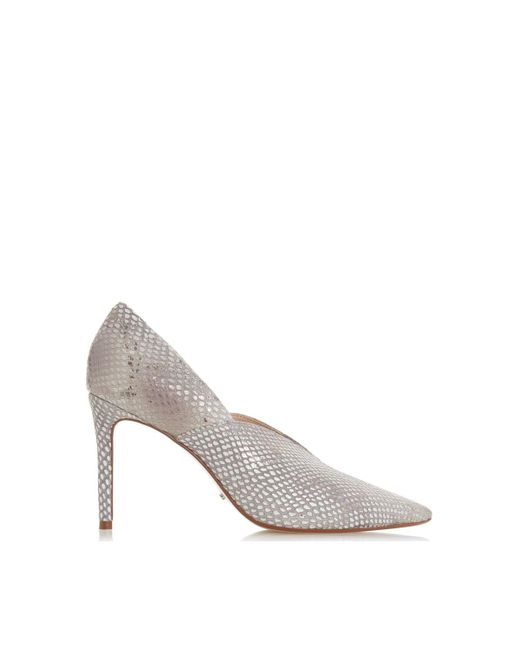 Dune White 'becket' Leather Court Shoes