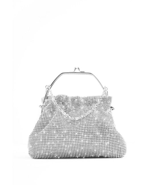 Where's That From Gray 'diamante' Embellished Mini Bag