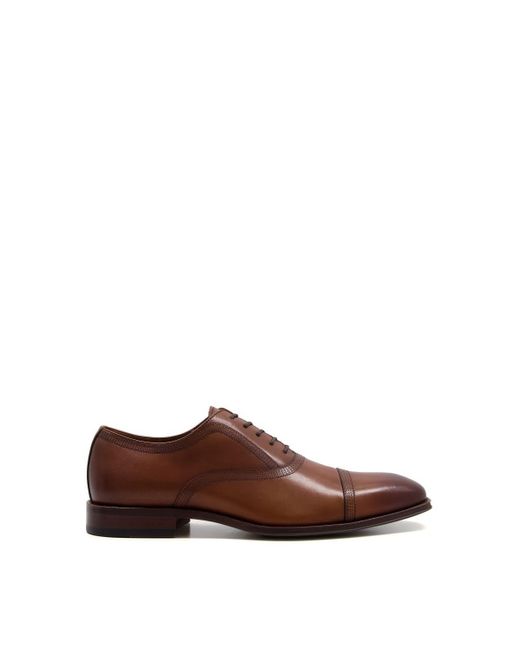 Dune Brown 'spoon' Leather Oxfords for men