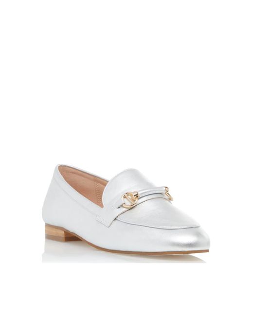 Dune White 'grange' Leather Loafers