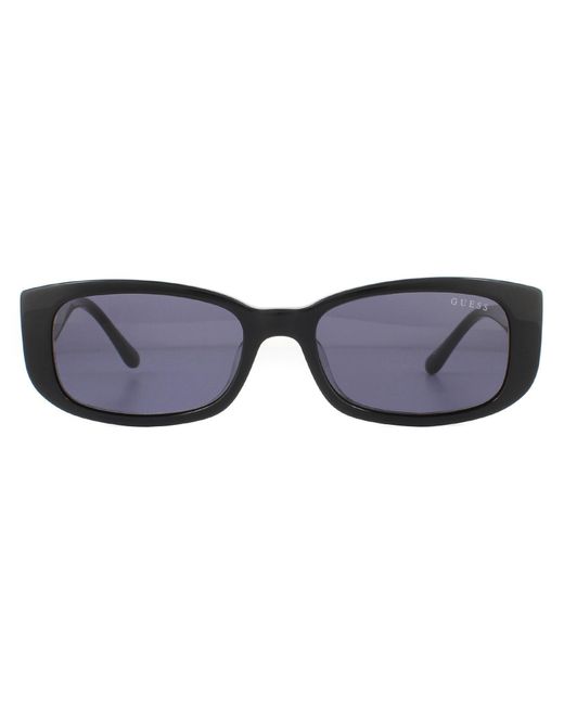 Guess Blue Rectangle Black Purple Sunglasses