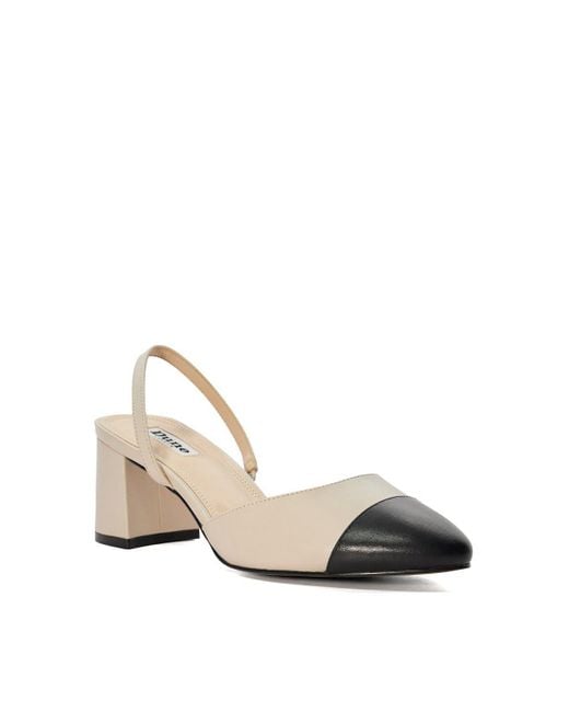 Dune White 'careful' Leather Strappy Heels