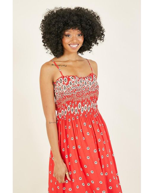 Mela Red 'seville' Daisy Maxi Dress