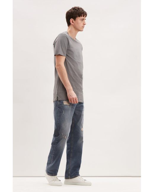 Burton Blue Relaxed Fit Smokey Grey Jeans for men