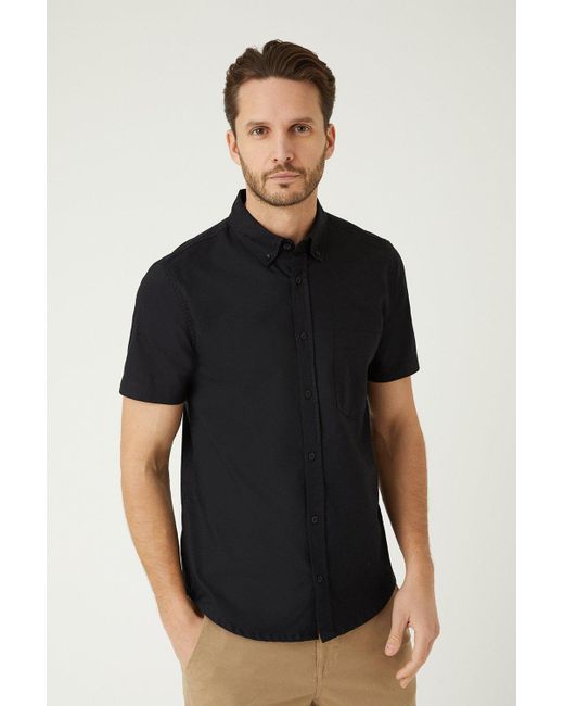 Burton Black Short Sleeve Oxford Shirt for men