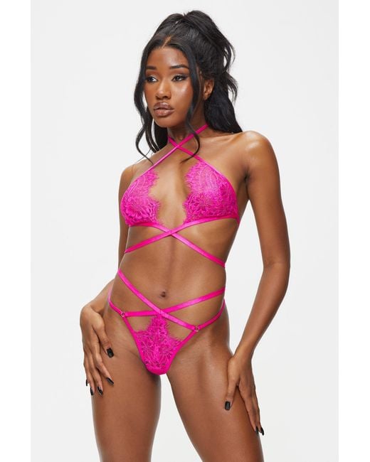 Ann Summers Pink Infinite Crotchless Set