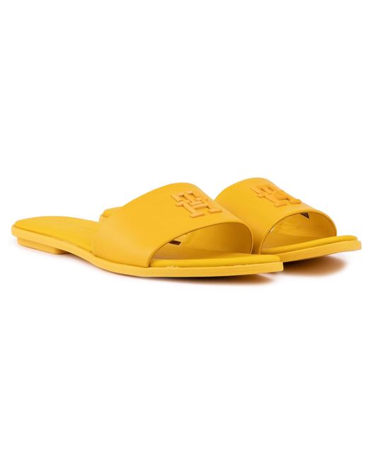 Tommy Hilfiger Yellow Classic Mule Sandals
