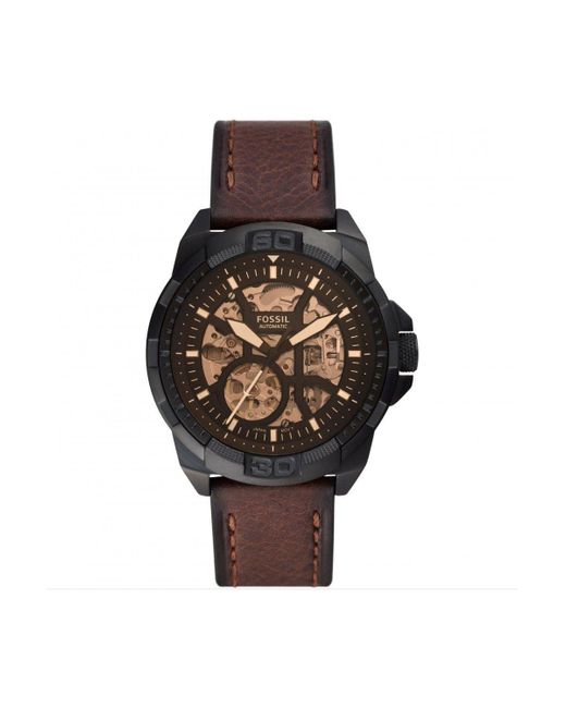 Fossil Black Bronson Stainless Steel Fashion Analogue Automatic Watch - Me3219 for men