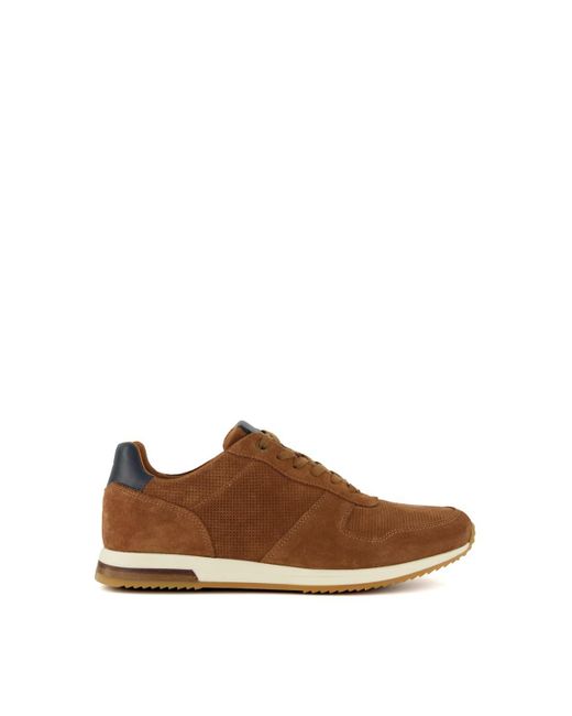 Dune Brown 'trilogy' Suede Trainers for men