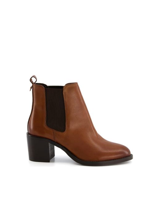 Dune Brown 'pembly' Leather Chelsea Boots
