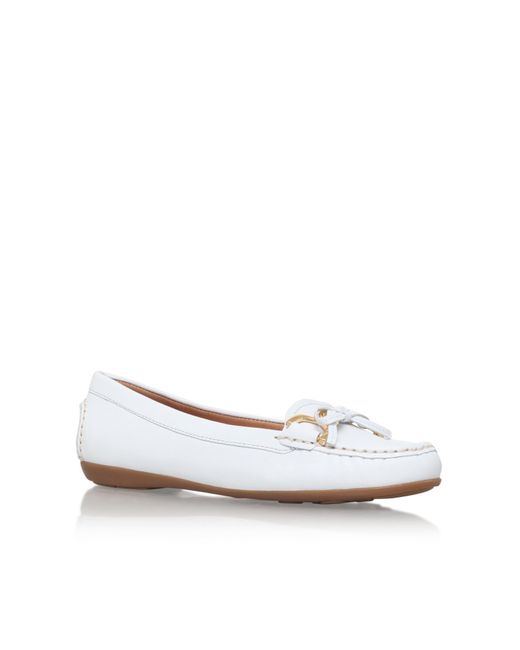 carvela white loafers