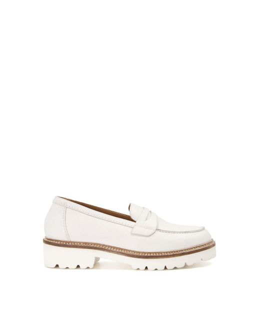 Dune Natural 'granola' Leather Loafers