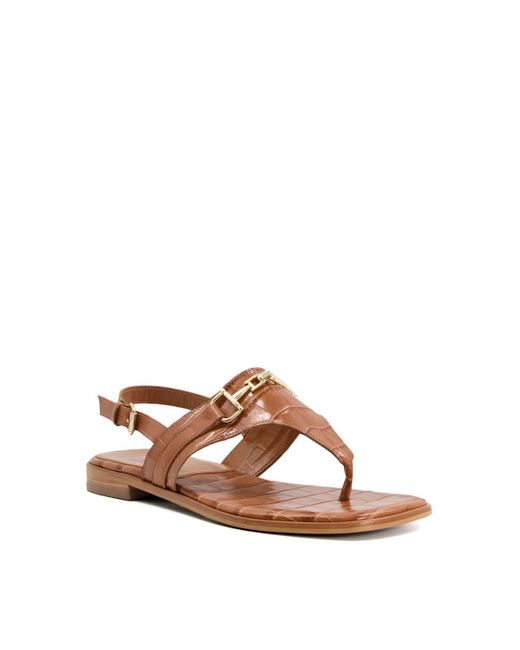 Dune Brown 'lexley' Leather Sandals