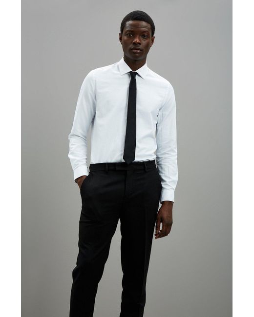 Burton Slim Fit Black Tuxedo Suit Trousers for men