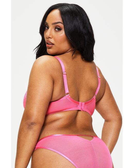Ann Summers Icon Fuller Bust Dd+ Padded Plunge Pink
