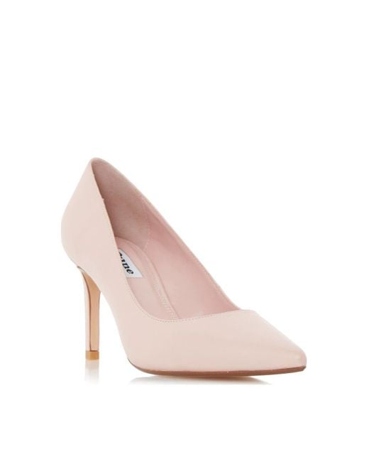 Dune Pink 'abbigail' Leather Court Shoes