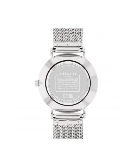 COACH White Perry Stainless Steel Fashion Analogue Quartz Watch - 14504100