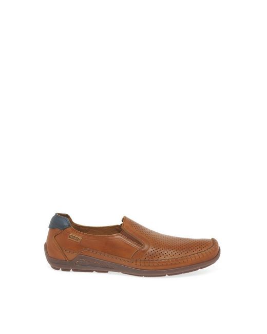 Pikolinos Brown 'arquet' Slip On Shoes for men