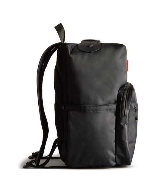 Hunter Black Nylon Pioneer Large Topclip Backpack for men