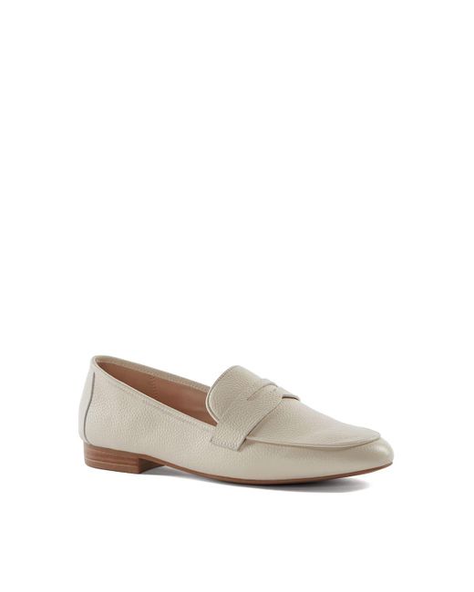 Dune White 'georgiee' Leather Loafers