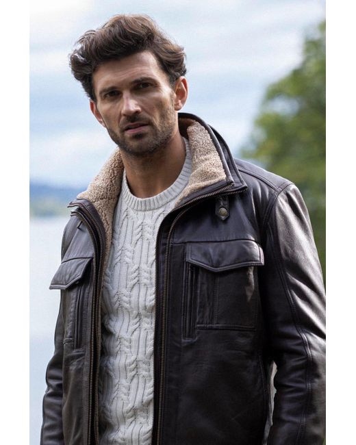 Lakeland Leather Gray 'gable' Leather Jacket for men