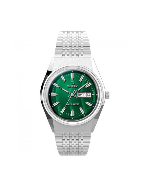 Timex Green Q Falcon Eye Stainless Steel Classic Analogue Watch - Tw2u95400 for men