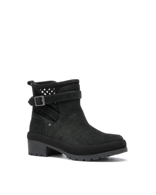 Muck Boot Black 'liberty Perforated' Ankle Boots