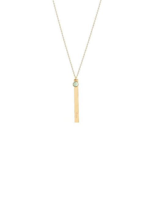 Joy by Corrine Smith Metallic 'mum' Engraved August Birthstone Necklace Gold Plated