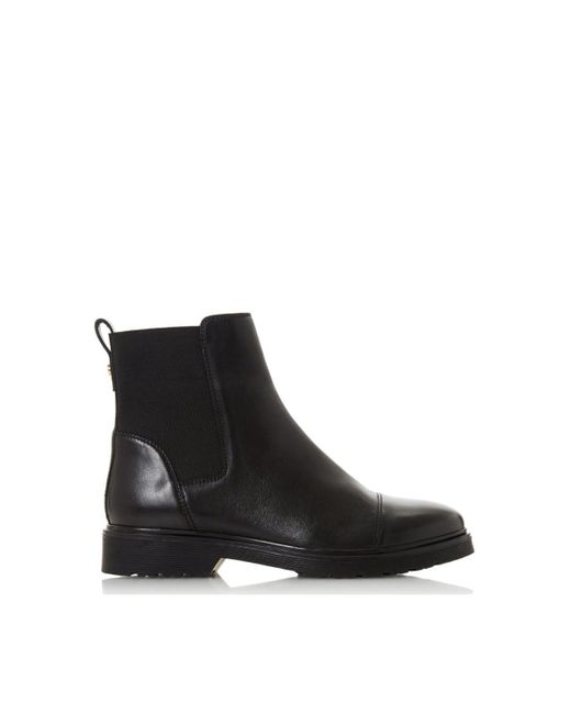 Dune Black 'paysan' Leather Chelsea Boots