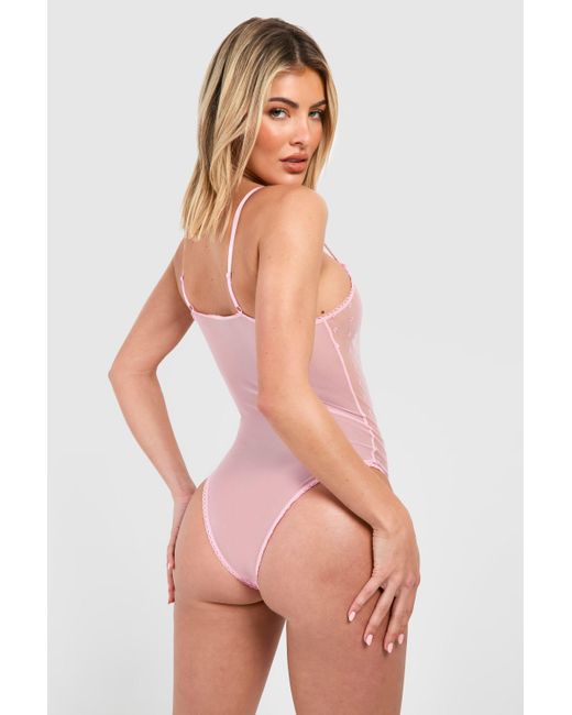 Boohoo Pink Ditsy Flower One Piece