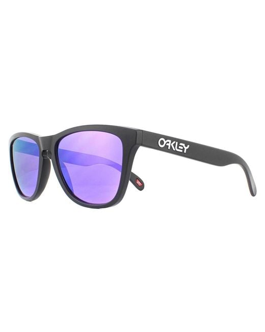 Oakley Purple Square Matte Black Prizm Violet Sunglasses