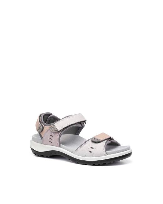 Hotter White Extra Wide 'walk Ii' Sandals